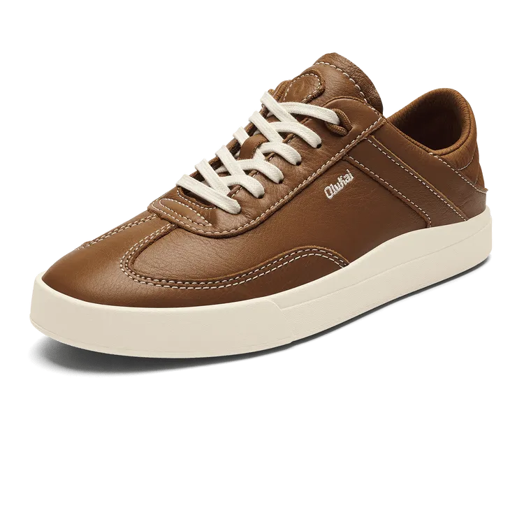 Olukai Women's Hā’upu Leather Sneakers- Fox