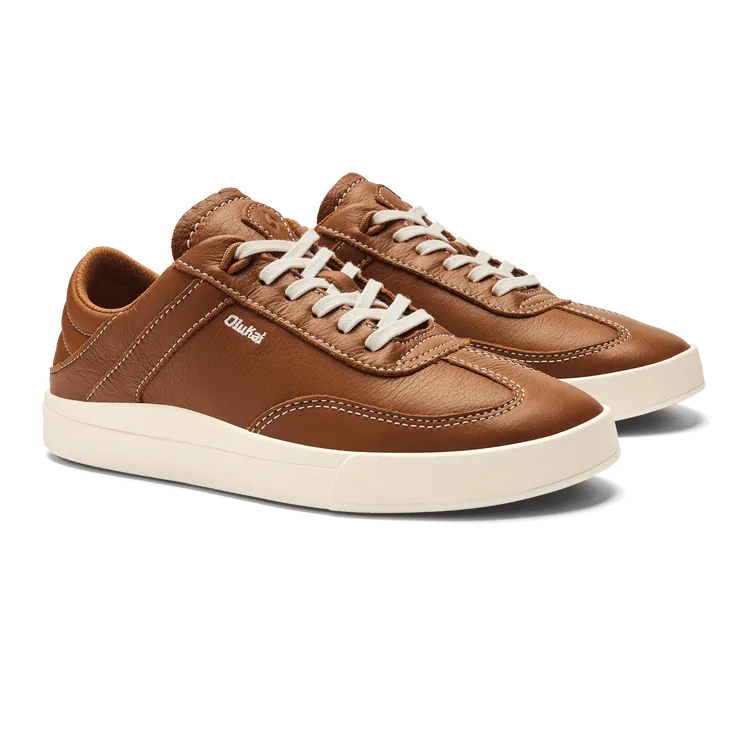 Olukai Women's Hā’upu Leather Sneakers- Fox