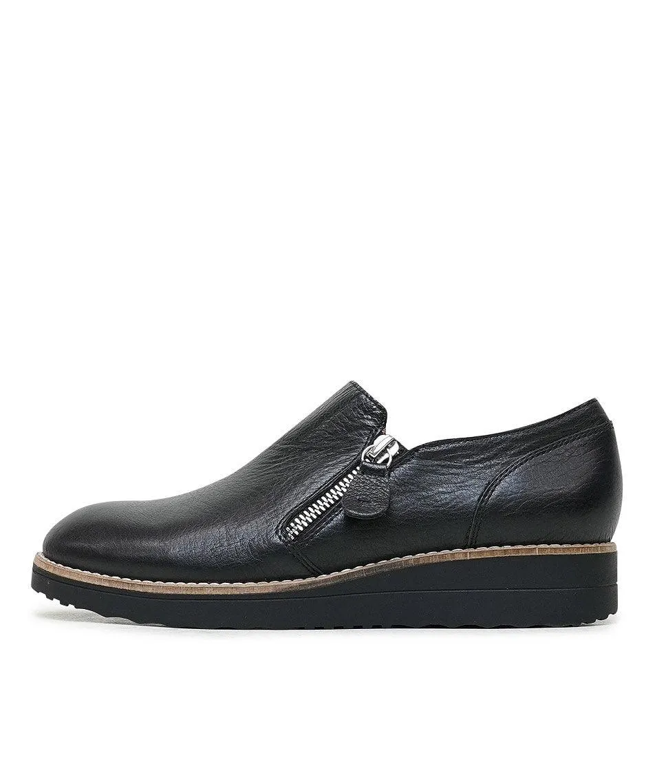 Otilia Black/ Black Leather Sneakers