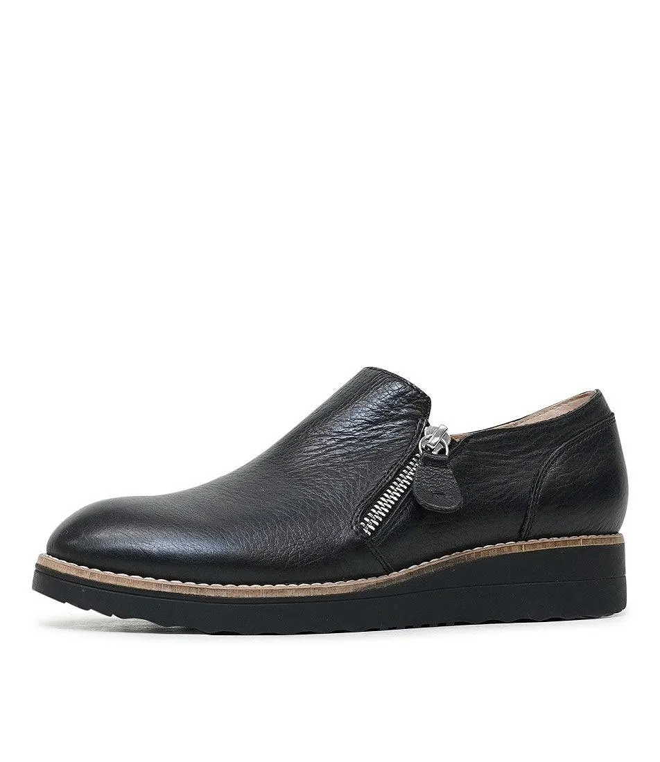 Otilia Black/ Black Leather Sneakers