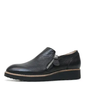 Otilia Black/ Black Leather Sneakers