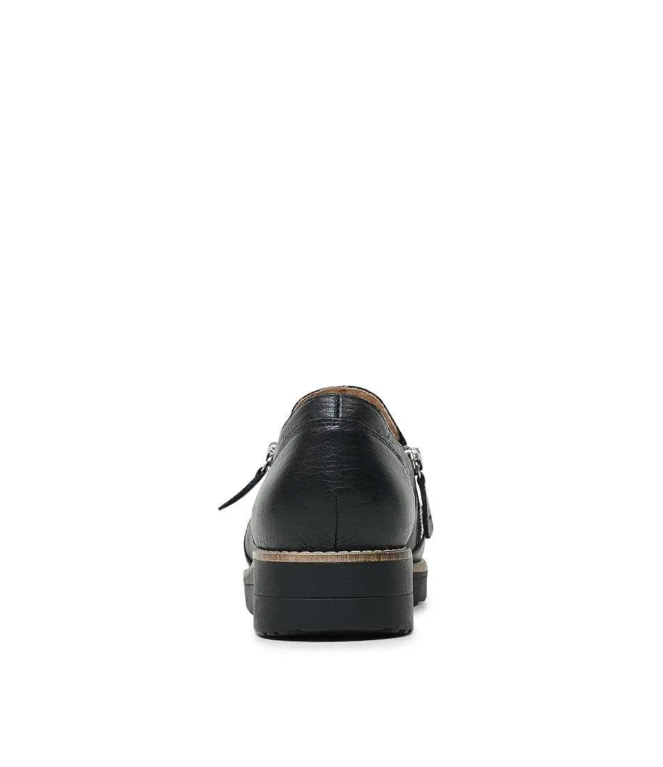 Otilia Black/ Black Leather Sneakers