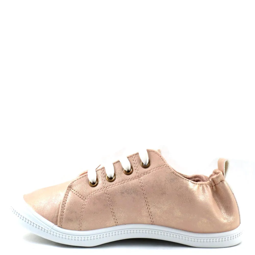 Pierre Dumas Round Toe Stretchy Upper Lace Up Sneakers - 81473