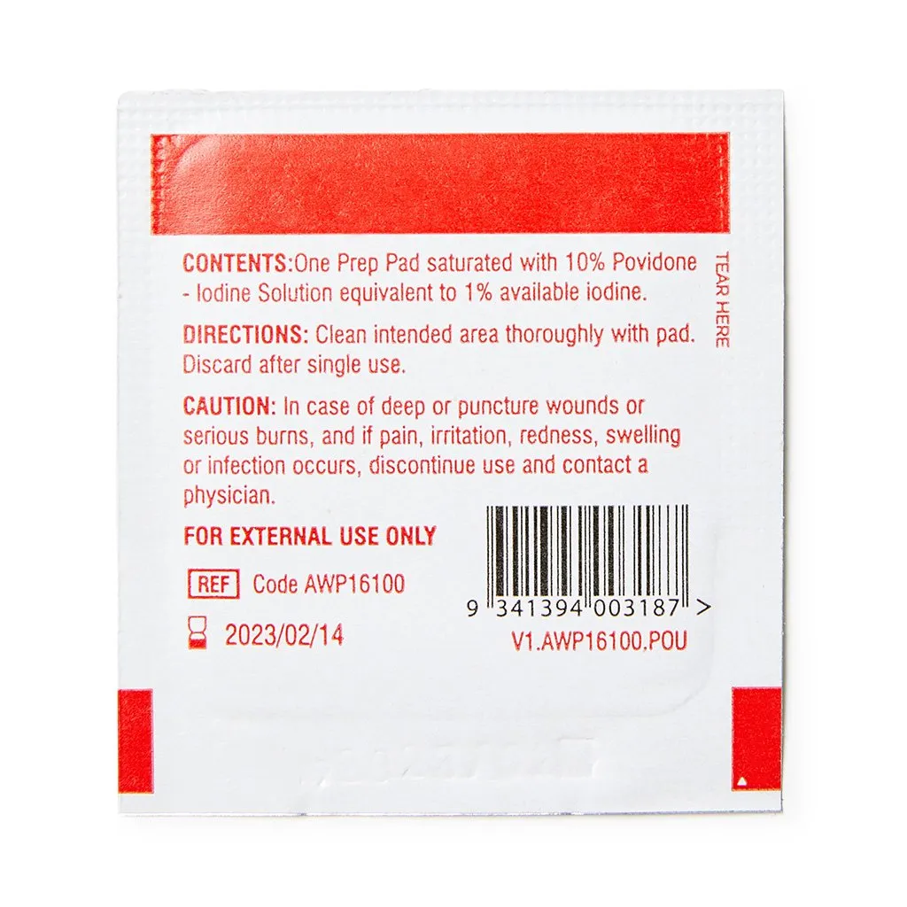 Povidone Iodine Swab 6cm x 3.3cm (1)