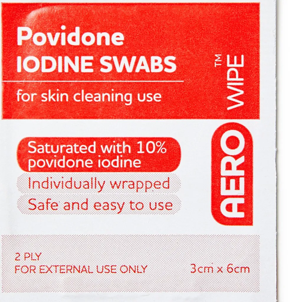 Povidone Iodine Swab 6cm x 3.3cm (1)