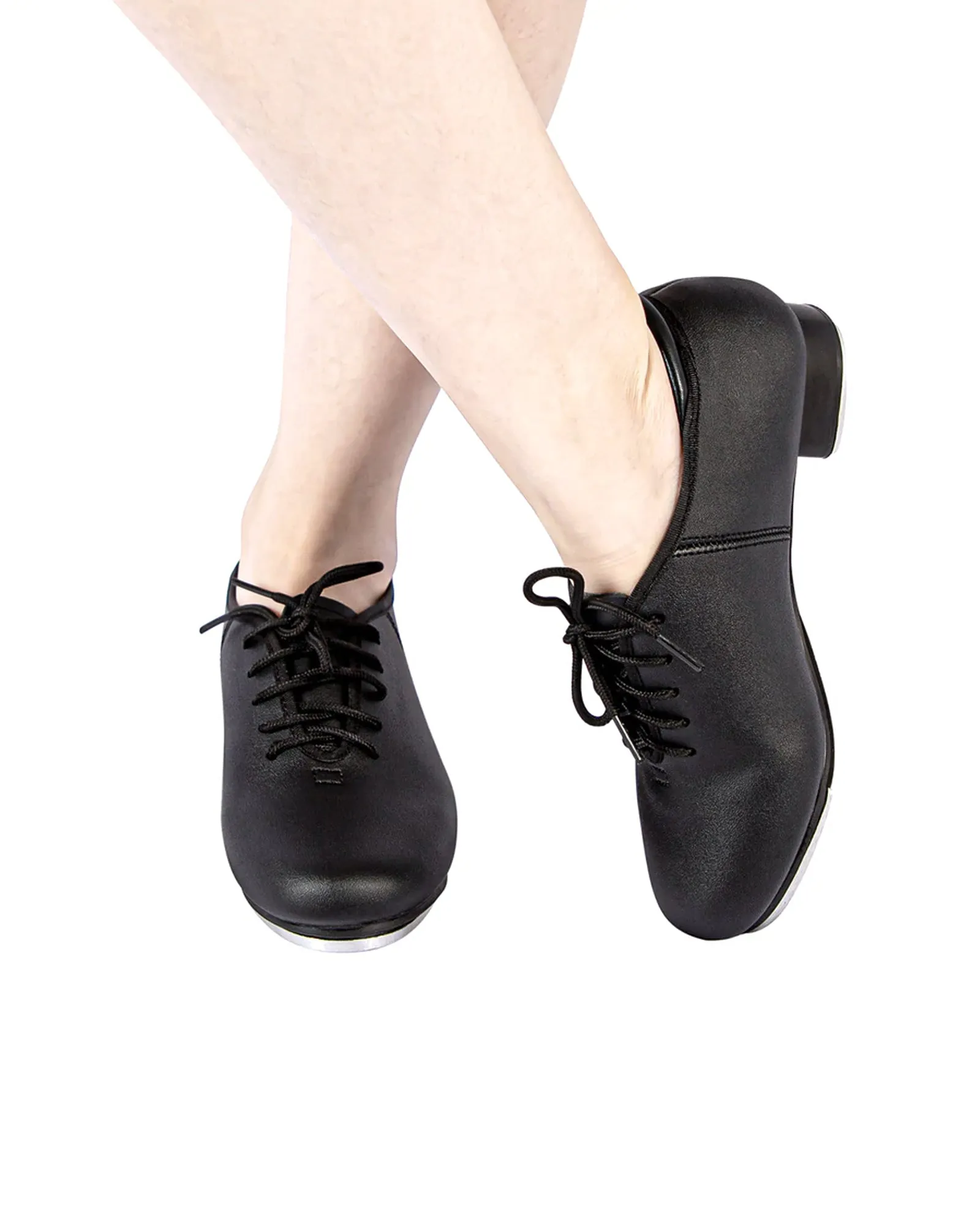 PU Leather Lace-Up Tap Dance Shoes for Women and Men
