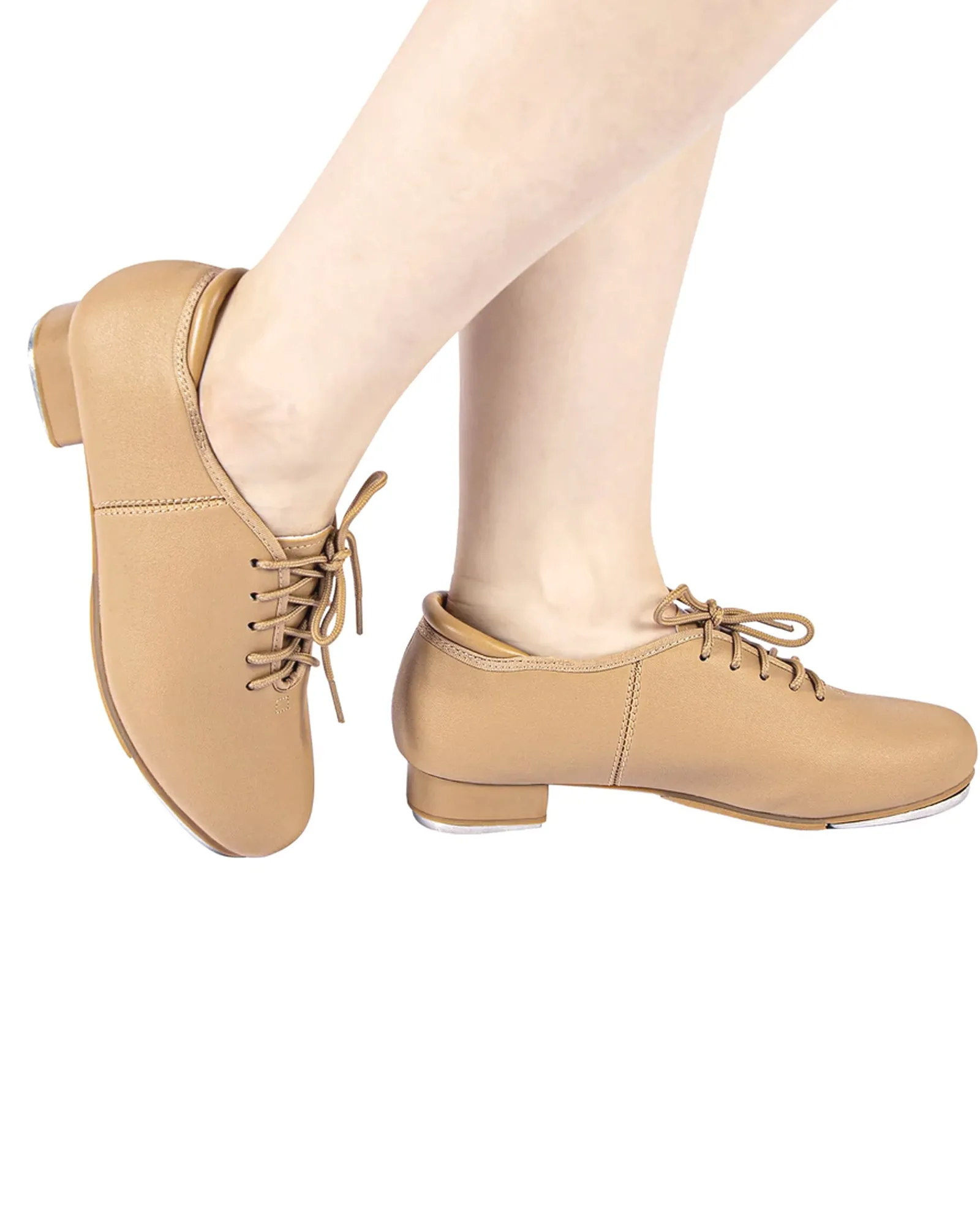 PU Leather Lace-Up Tap Dance Shoes for Women and Men