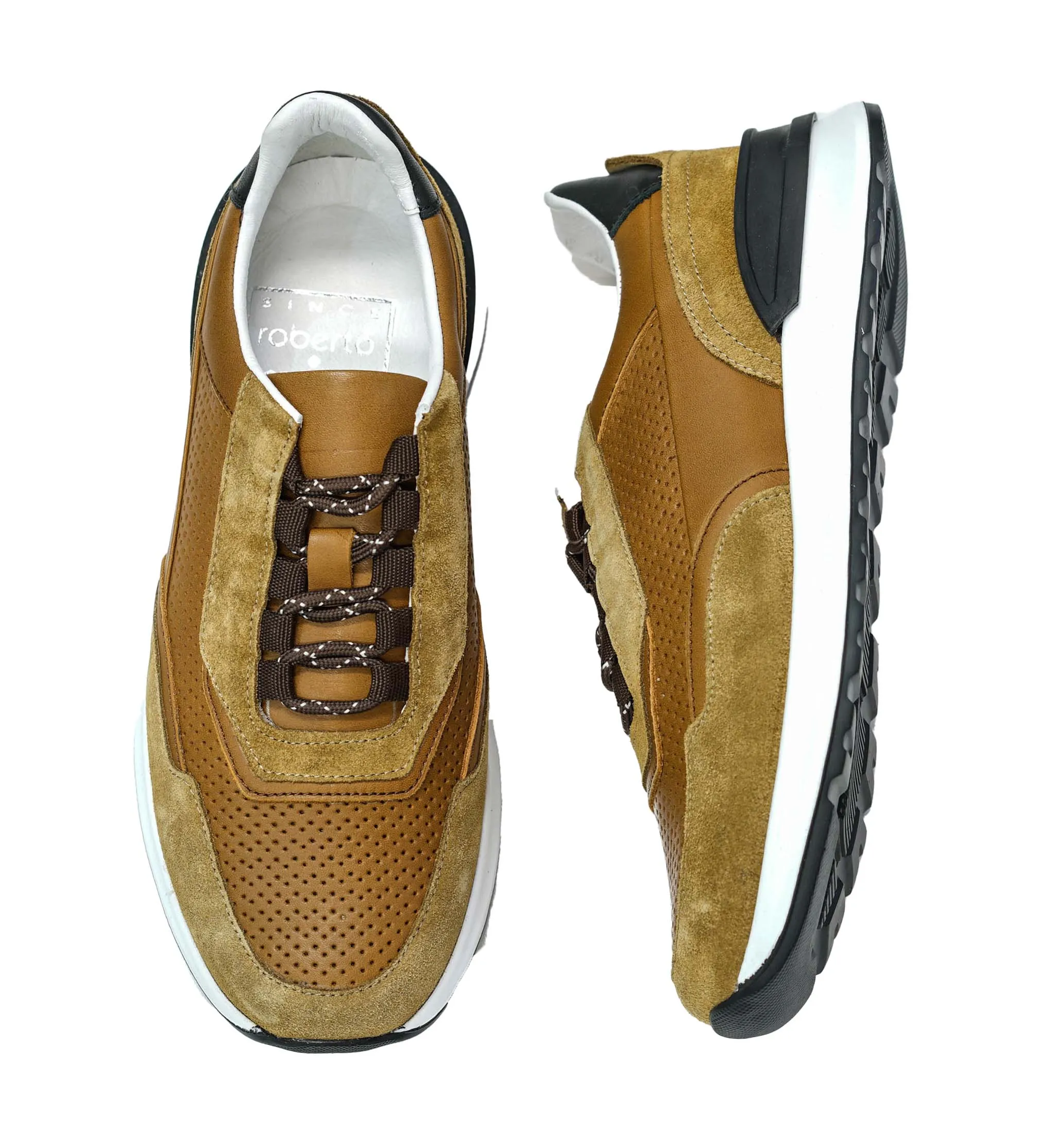 Roberto Serpentini Men's Tan Sneaker M01115