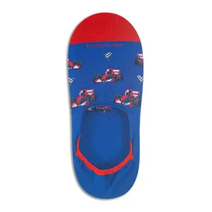 Royal Blue Racing Car Invisible Touch No-Show Socks - Marcoliani