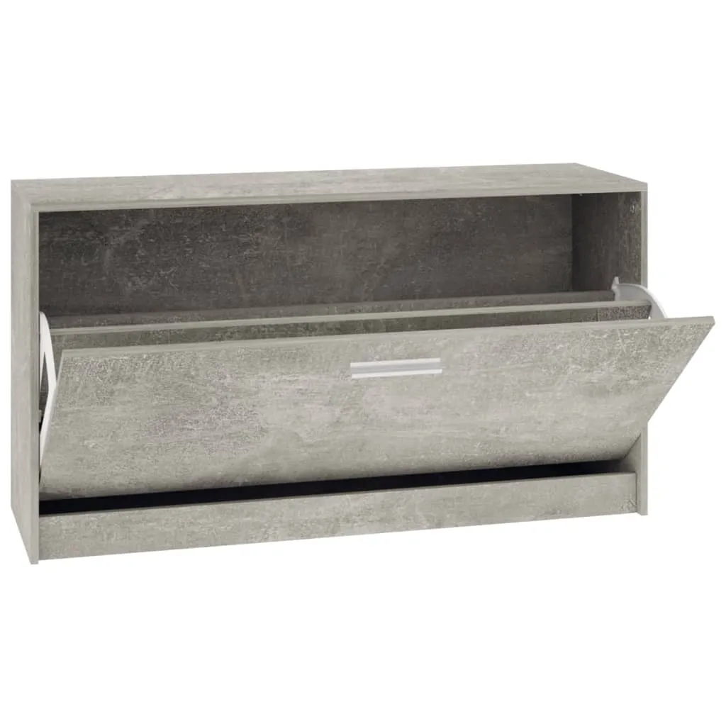 Shoe Bench Concrete Grey 80x24x45 cm Engineered Wood