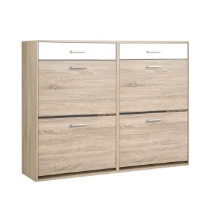 Shoe Rack Cabinet Wooden 36 Pairs Storage Organiser Shelf Cupboard Drawer 3 Tier