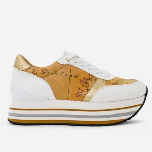 Sneakers Donna 1A Classe Alviero Martini Colore Bianco con Dettaglio Geo Classic P340