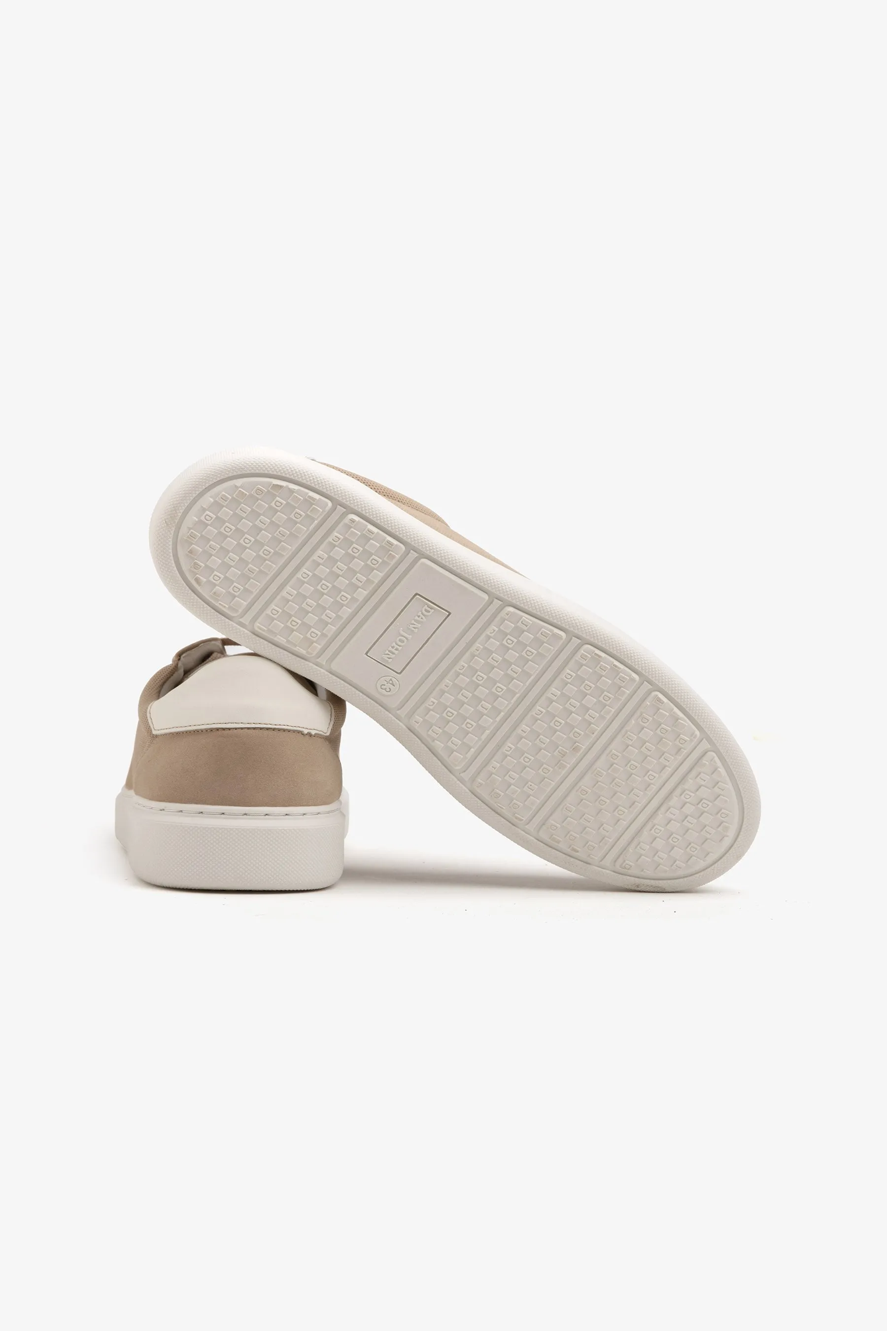 Sneakers ecosuede traforata beige