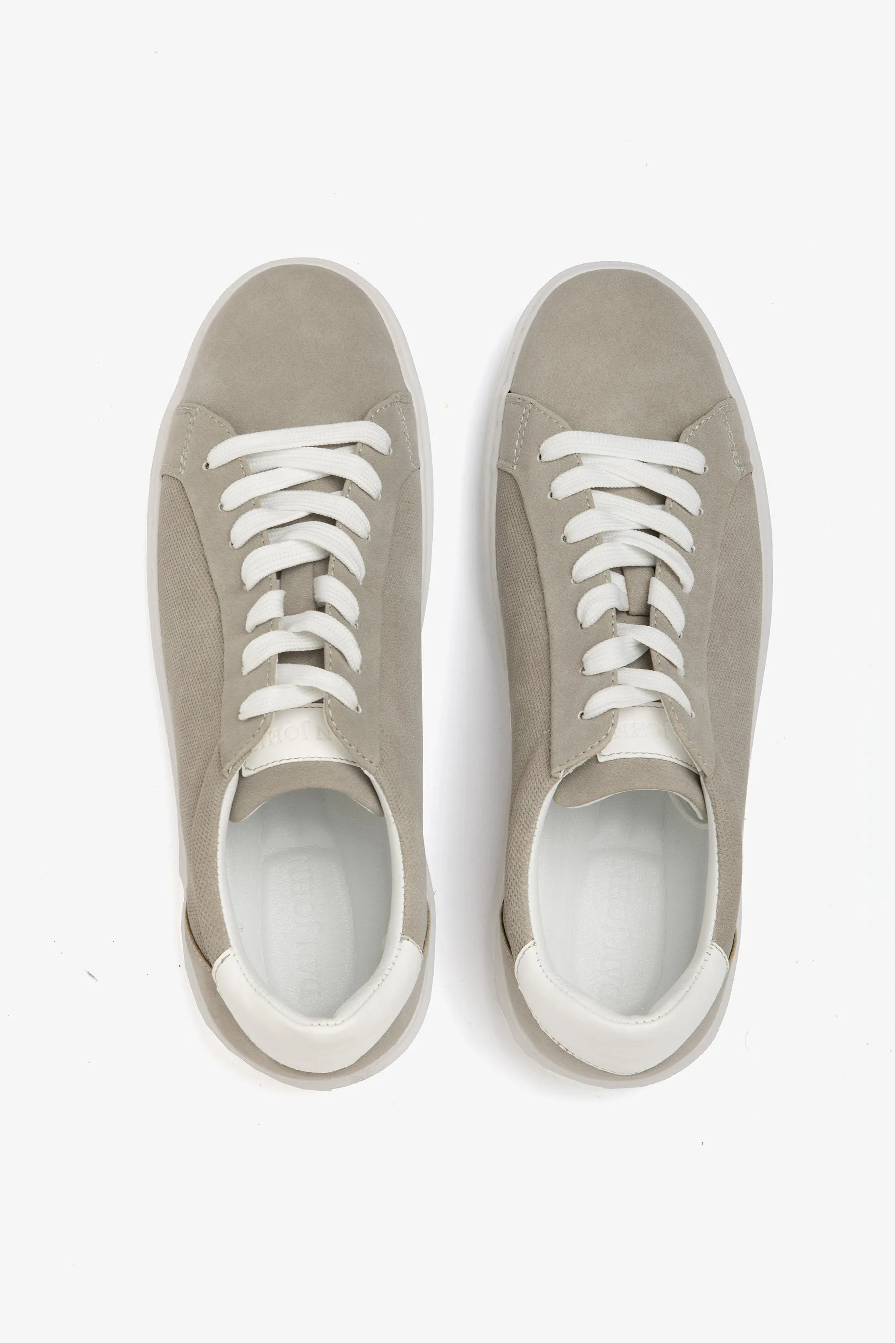Sneakers ecosuede traforata grigio chiaro