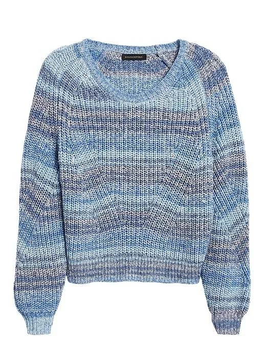 Spacedye Cropped Sweater in Blue