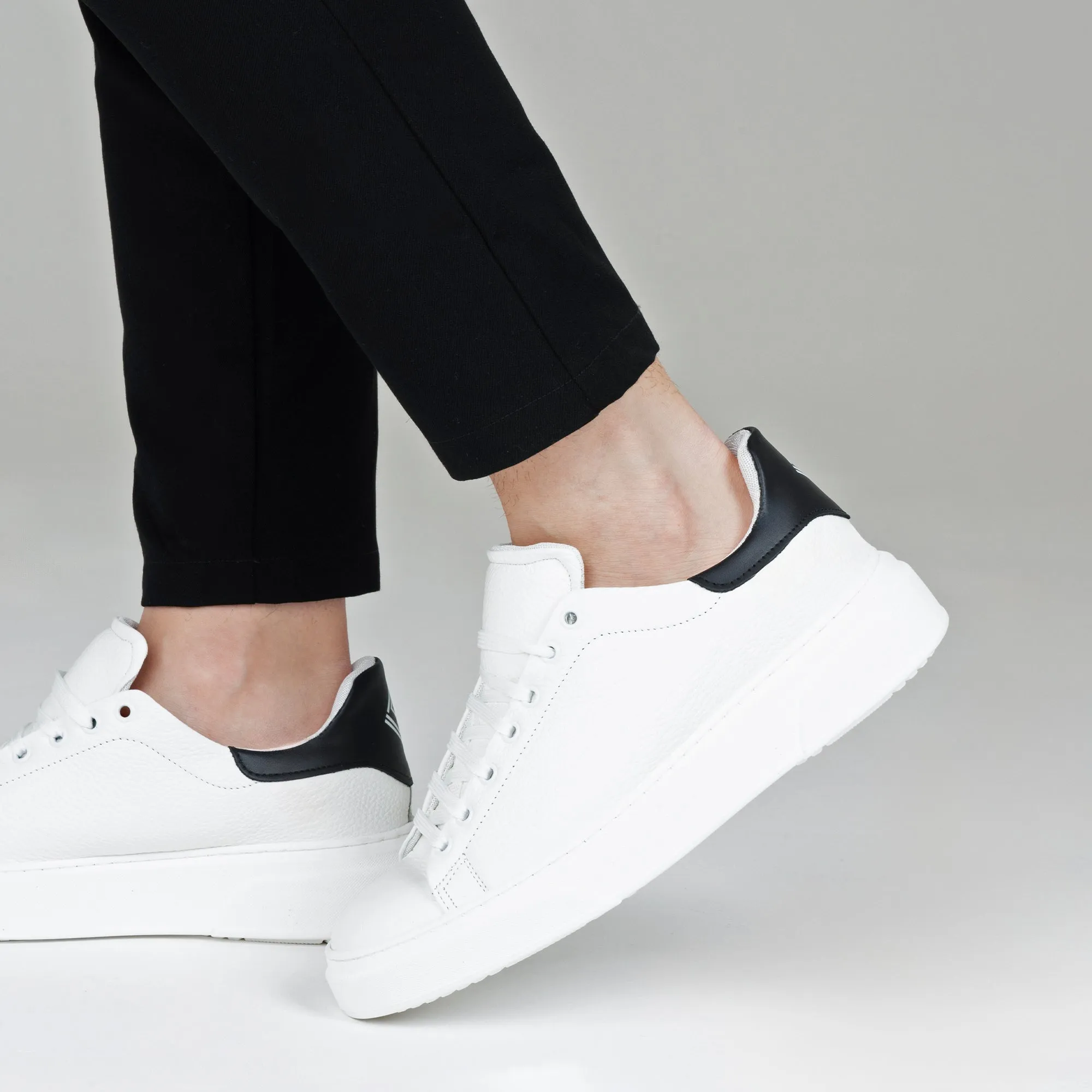 Stone Sneakers basse Uomo in Vera Pelle Bottalata