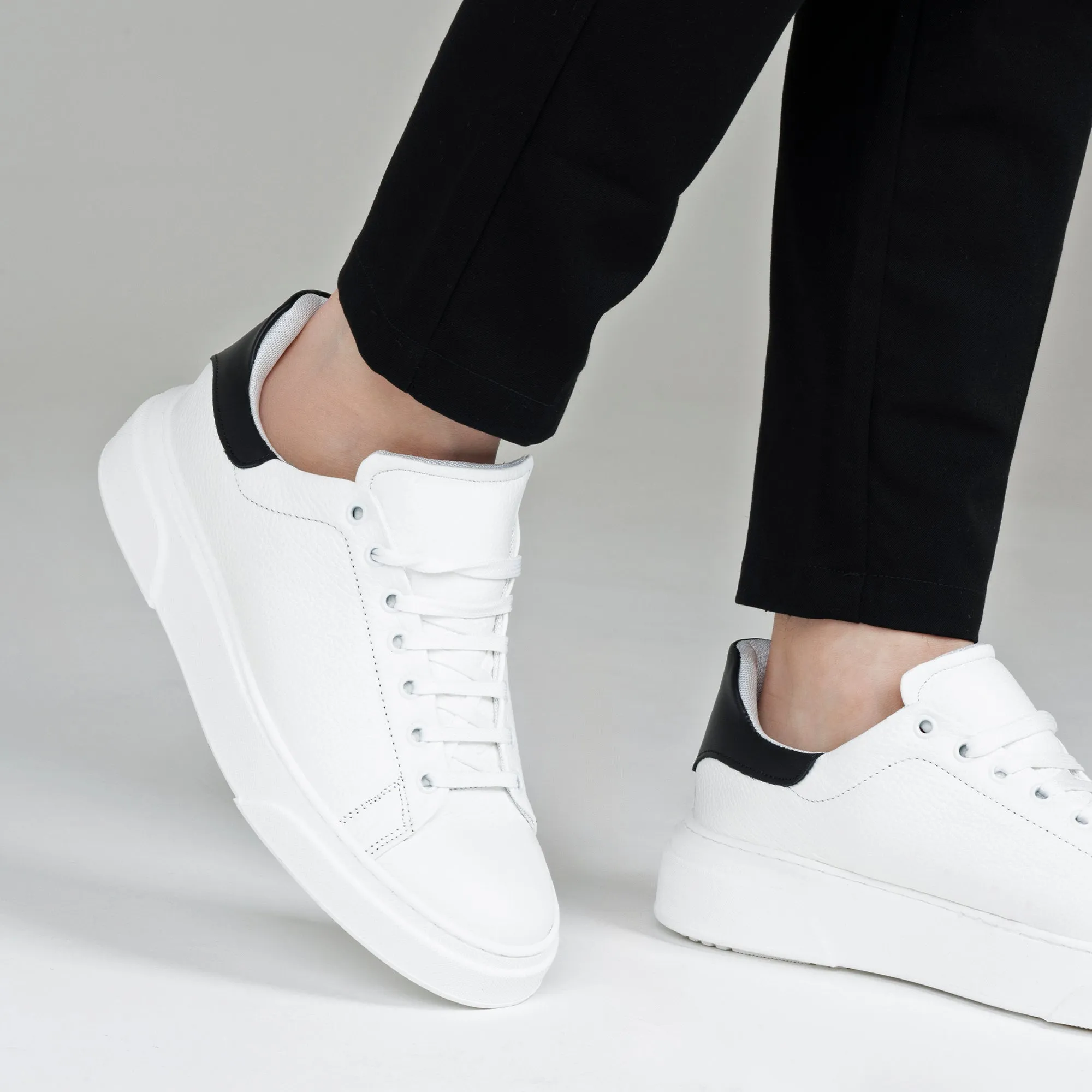 Stone Sneakers basse Uomo in Vera Pelle Bottalata