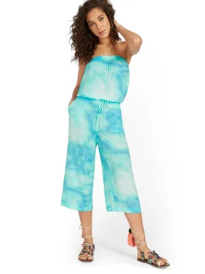 Strapless Tie-Dye Jumpsuit