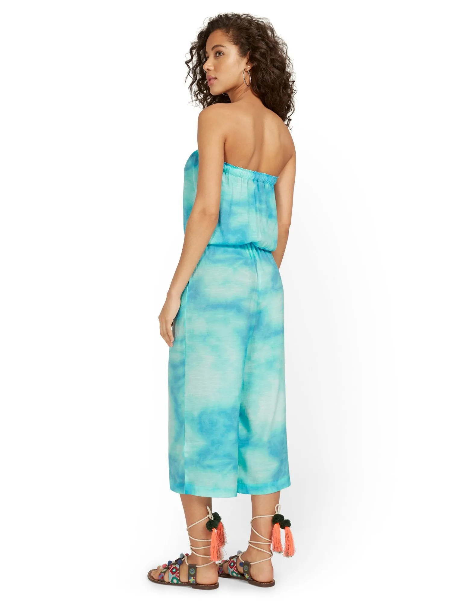 Strapless Tie-Dye Jumpsuit