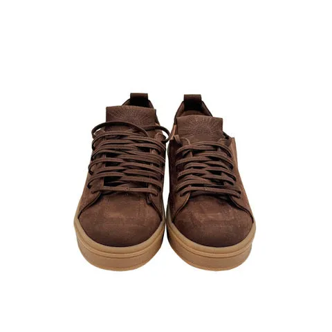 Strip Down brown nubuck men sneakers