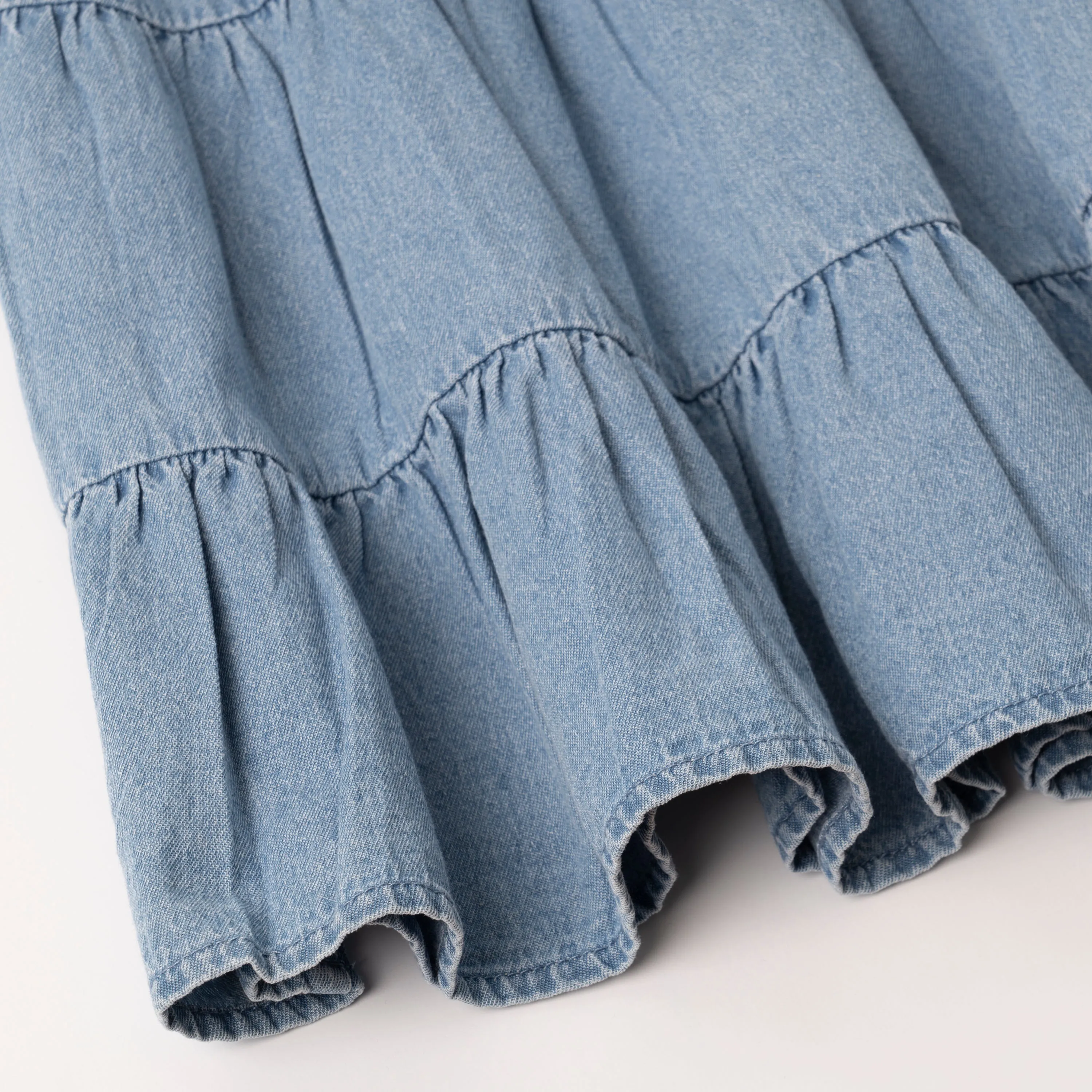 Tiered Denim Dress