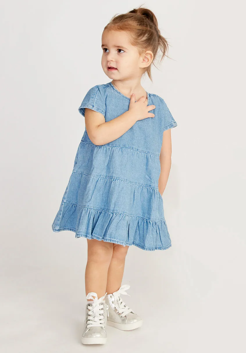 Tiered Denim Dress