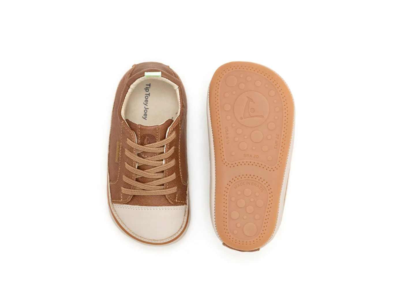 Tip Toey Joey Boy's and Girl's Funky Sneakers, Whiskey