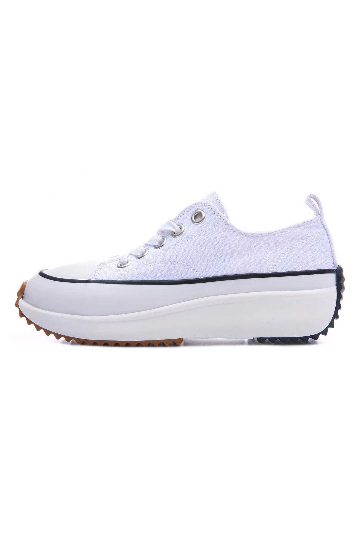 TMY White High Sole Casual Women's Sneakers with White Laces - 89070 - Fushë Kosovë