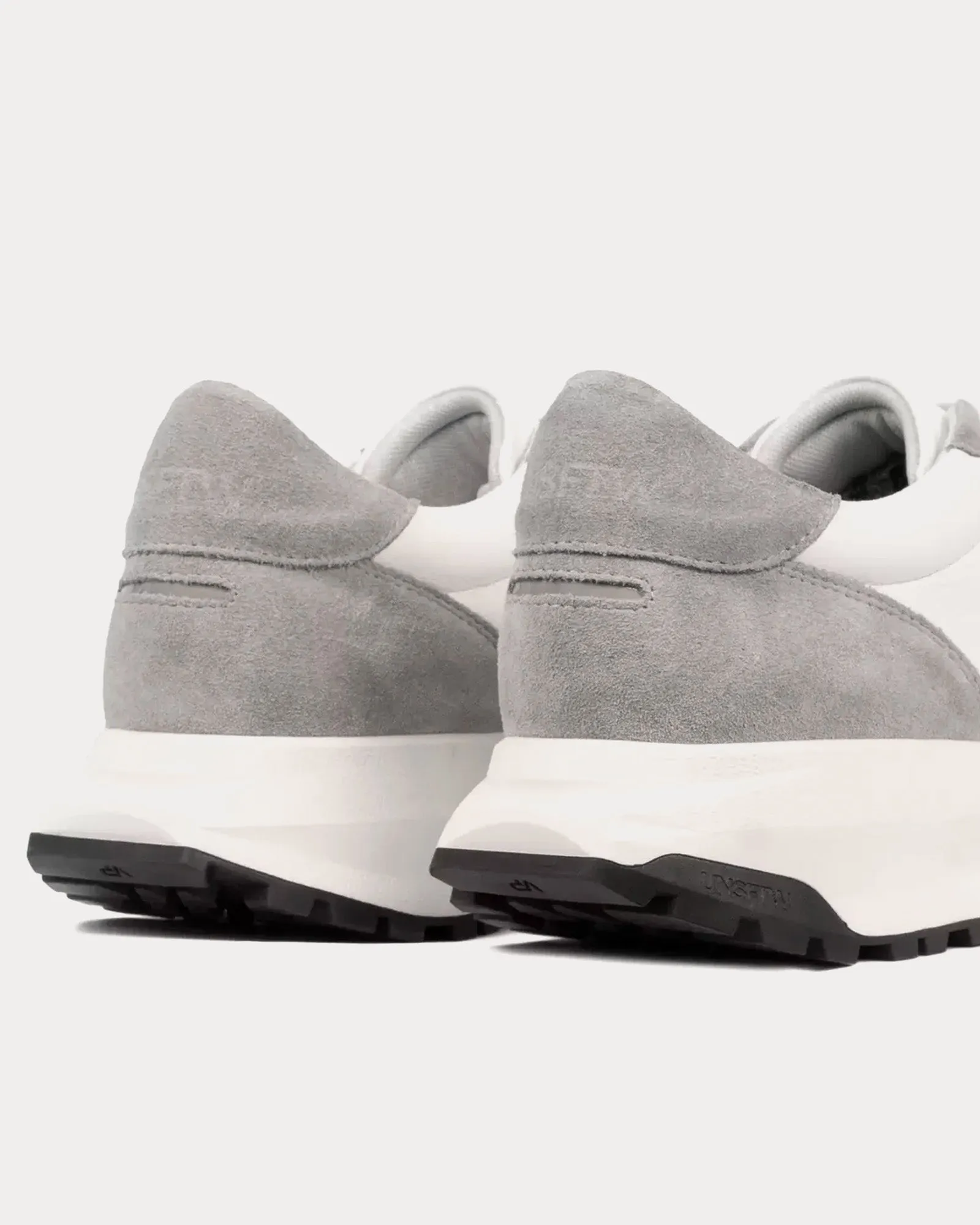 Trinity Leather & Suede Grey / White Low Top Sneakers
