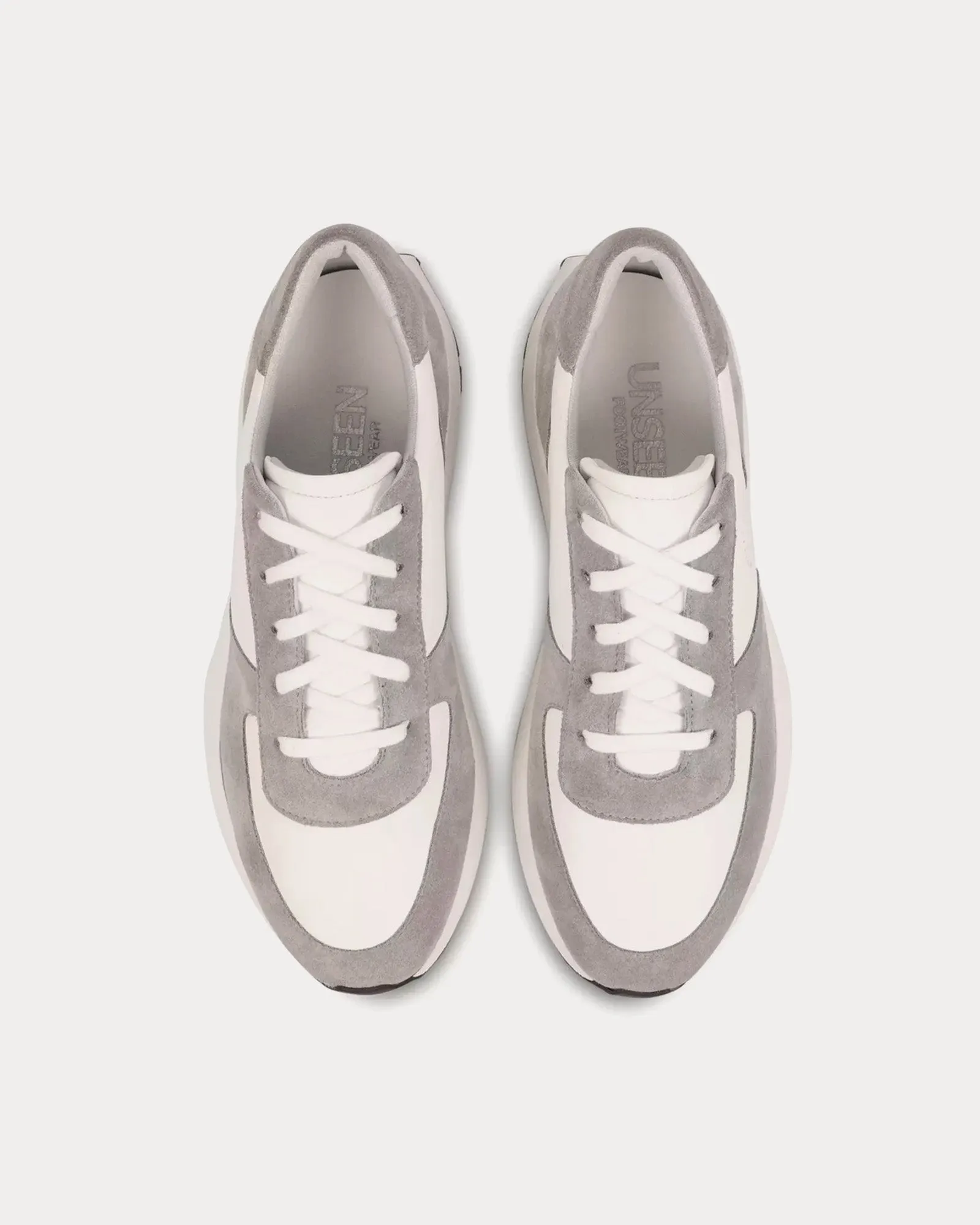 Trinity Leather & Suede Grey / White Low Top Sneakers