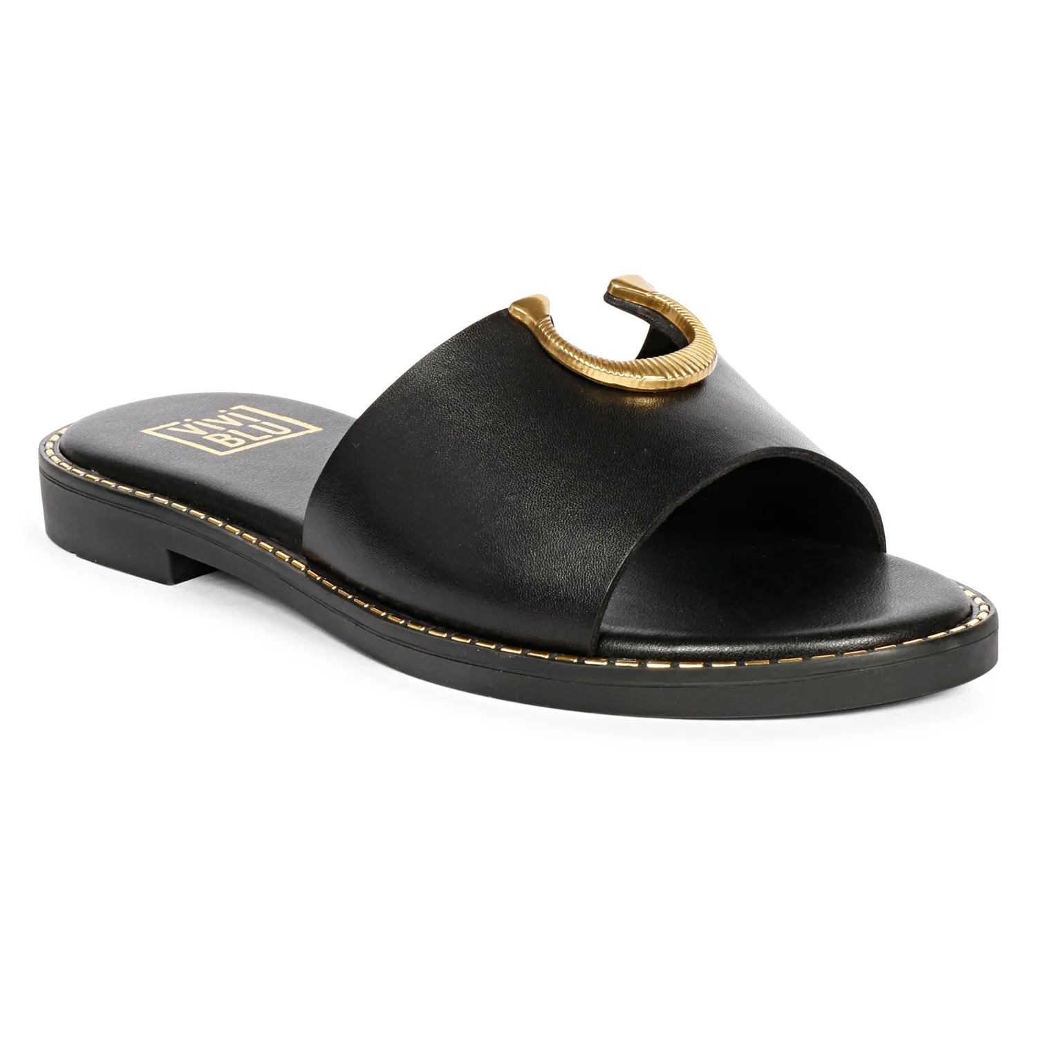 Vivi Blu - Amber Flats Footwear - Black