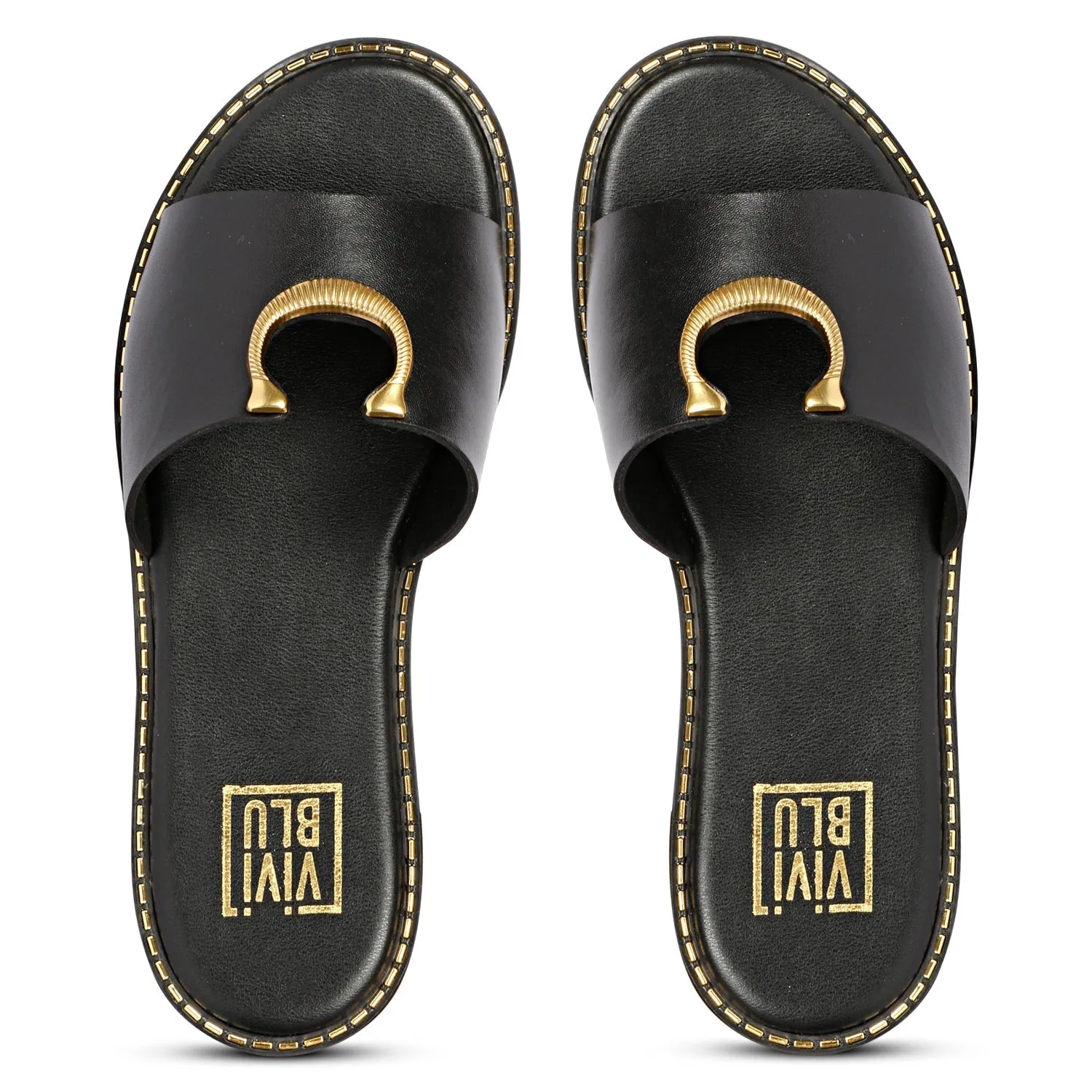 Vivi Blu - Amber Flats Footwear - Black