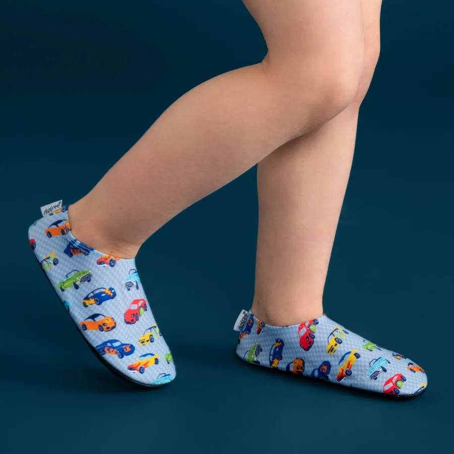 Wheels Cars Kids Slipfree Shoes