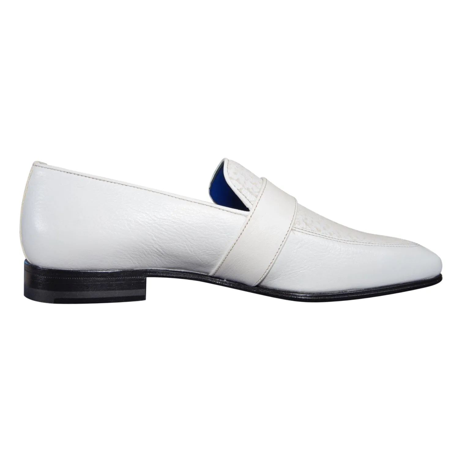 White Piega Monk Yellow Gold Loafer