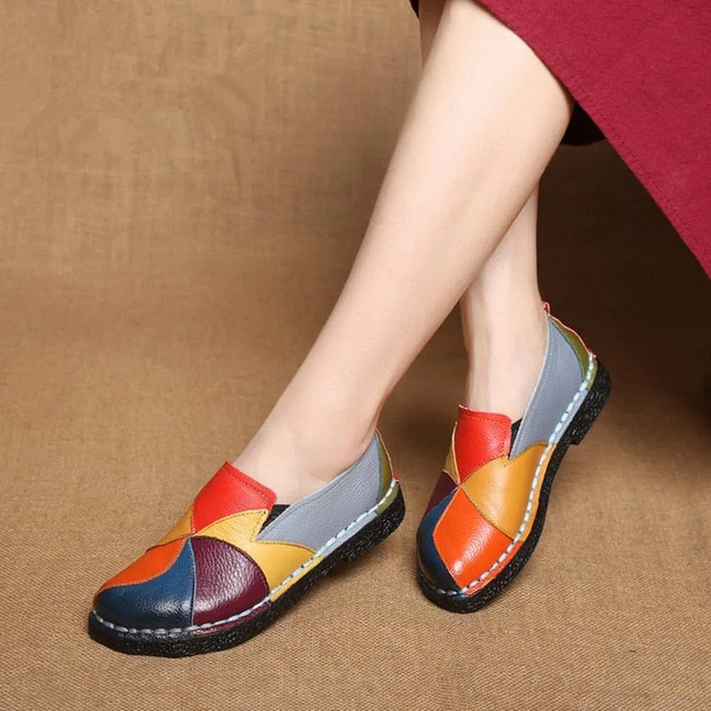 Women Genuine Leather Loafers Shoes