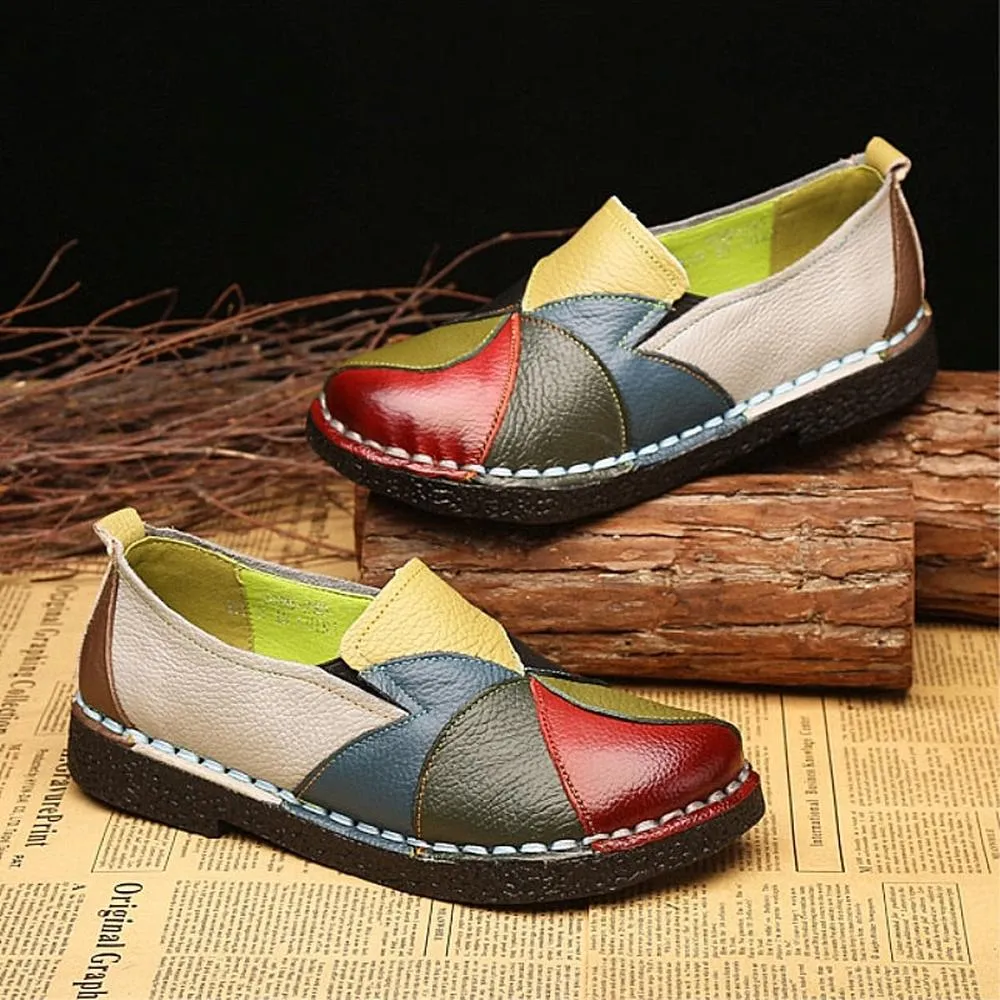 Women Genuine Leather Loafers Shoes
