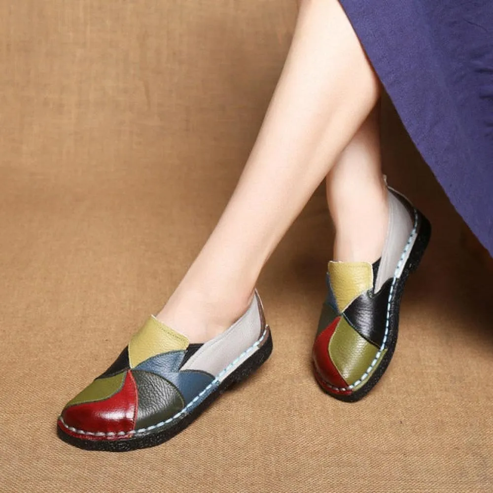 Women Genuine Leather Loafers Shoes