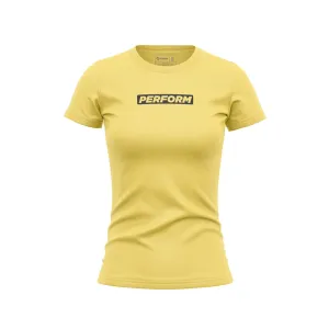WOMEN'S PERFORM TEE - YELLOW