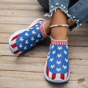 Women's USA Flag Design Sneakers |  Casual Shoes For Independence Day ☑️